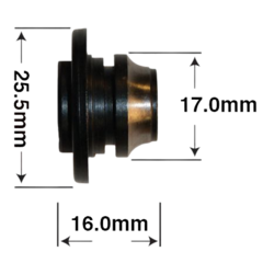 Mtn: XT M750, Left Rear Cone 17.0 x 16.0mm