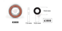 19X10x7   63800 MAX Suspention Sealed Bearing 