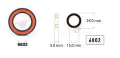 24X15X5  6802 MAX Suspension Sealed Bearing 