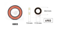 30x17x7  6903 MAX Suspension Sealed Bearing 