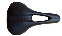 Ladies Wide Cut Slotted Saddle - black 